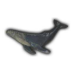 11" Large Whale from the Ocean Dog Tile Collection - Mosaic Tile