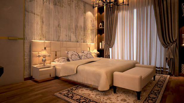 Transitional Bedroom by Maison Du Luxe