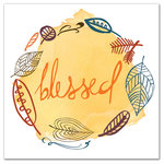 DDCG - "Blessed" Canvas Wall Art, 16"x16" - The Blessed Wreath 16"x16" Canvas Wall Art features the word blessed with fall colors and a harvest wreath design. This canvas helps you add some festive flair to your your Christmas decor this season. Durable and lightweight, you take home artwork ready to hang. The result is a piece of artwork that injects striking aesthetic into your home.