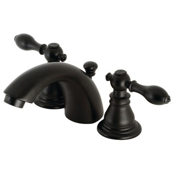 KB950ACL Widespread Bathroom Faucet With Plastic Pop-Up, Matte Black