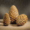 Golden Decorative Pine Cone Figurine, Small
