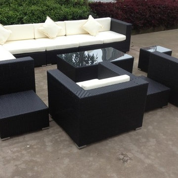 poly rattan sofa