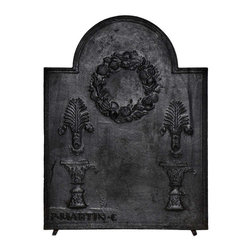 19th c. French Antique Fireback - Fireplace Accessories