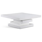 Meridian Furniture - Westmount Table, White, Coffee Table - Bring impressive style and distinct beauty to your living room or family room with this Westmount Coffee Table. The striking white finish and refined design of this table are sure to captivate your guests' attention. The ash veneer construction of this piece ensures a perfect blend of elegance and sturdiness, making it a long-lasting addition to your home.