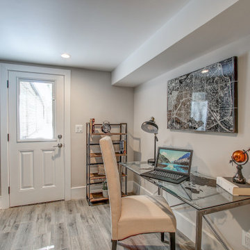 Basement remodel with bedroom space, closet space, living area, DC