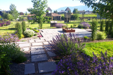 Inspiration for a mid-sized contemporary patio remodel in Other