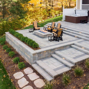 Transforming a Steep Lakefront Slope into an Entertaining Patio | Horton, MI