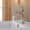 Kraus C-KCV-150-15001BN White Square Ceramic Sink and Ventus Basin Faucet