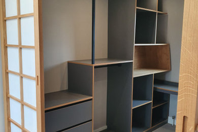 Walk in wardrobe with Shoji doors