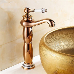 Verona Gold Finish Bathroom Faucet - Bathroom Sink Faucets
