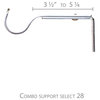 Linea Non-Telescoping Curtain Rod, Stainless, 72''