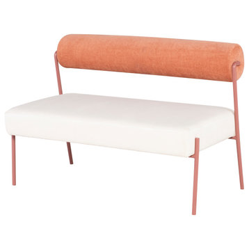 Marni Oyster Fabric Occasional Bench, HGSN165