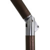 9' Bronze Collar Tilt Crank Lift Aluminum Umbrella, Sunbrella, Pacific Blue