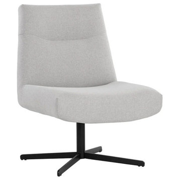 Hiero Swivel Lounge Chair, Light Gray