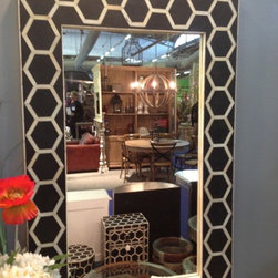 Honeycomb Bone Inlay Mirror Frame - Picture Frames
