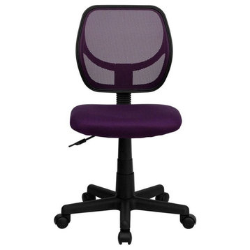 Flash Furniture Mid-Back Purple Mesh Task and Computer Office Chair