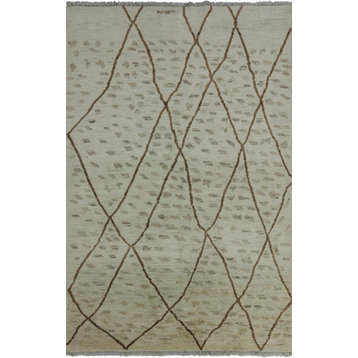 6x9 Oriental Moroccan Signed Area Rug, P5381