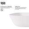 VIGO Camellia Matte Stone Rounded Square Vessel Sink, Faucet and Pop-Up Drain
