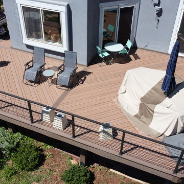 Roxborough Park Composite Deck With Horizontal Cable Railings