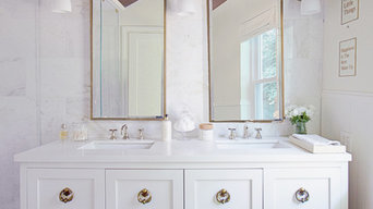 White and Gold Master Bath