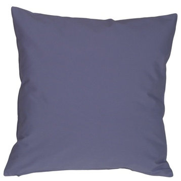 Pillow Decor - Caravan Cotton 20 x 20 Throw Pillows, Denim Blue