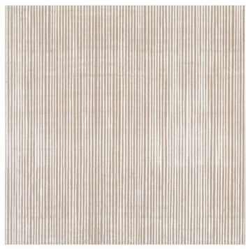 Annie Selke Watercolor Lines Cream Ceramic Wall and Floor Tile 13 x 13 in.