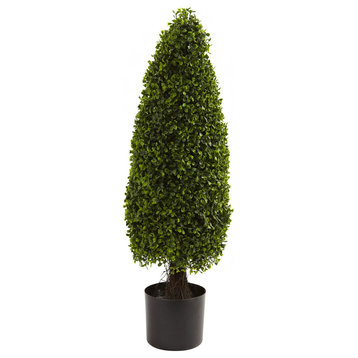 3' Boxwood Tower Topiary, UV Resistant, Indoor and Outdoor