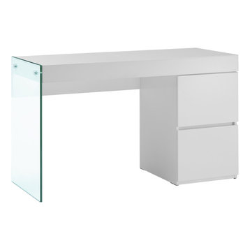 white gloss finish desk