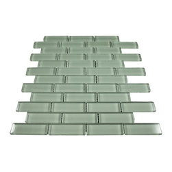 1x3 Mint Green Glossy Subway Glass Mosaic Tiles - Home Accessories & Decor