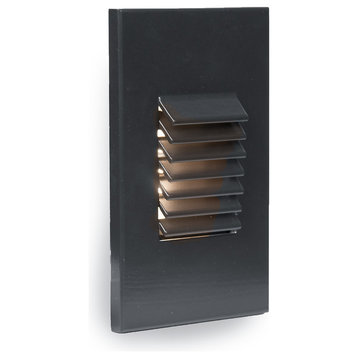 LED Vertical Louvered Step and Wall Light, Black