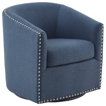 Madison Park Tyler Swivel Chair, Blue