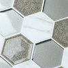 Sienna Blend Hexagon Tile, 10.35"x11.93" Sheet