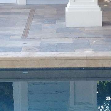Blue Oyster Marble Pavers Deck