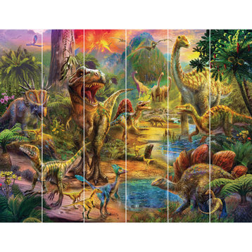 Landscape of Dinosaurs Wall Mural