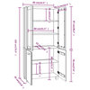 vidaXL Drawer Cabinet Entryway Display Cabinet HAMAR Solid Wood Pine Light Gray