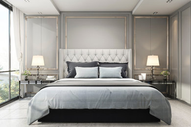 Transitional bedroom photo in New York