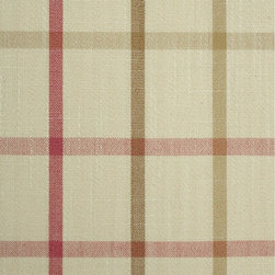 Charm Pink Hudson Yarn Dyed Small Plaid Blackout Design Fabric - Upholstery Fabric