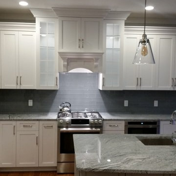 Omega Plainfield White Shaker & Dove Grey Island Dream Kitchen - Walpole