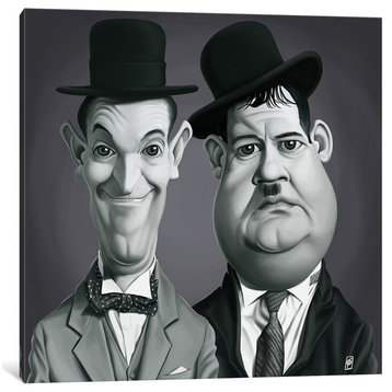 "Laurel & Hardy" by Rob Snow, Canvas Print, 12x12"
