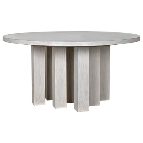 Resistance Dining Table, White Wash