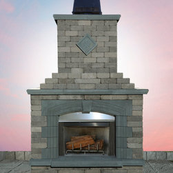 Olde English Paver Outdoor Fireplace Kit Deluxe - Outdoor Fireplaces