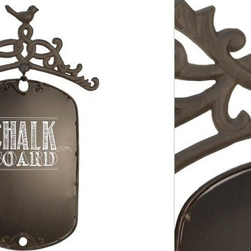 Metal Chalkboard Sign With Bracket