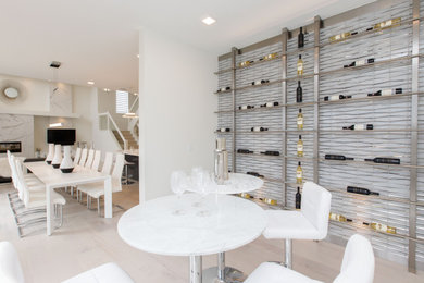 Example of a minimalist wine cellar design in Other