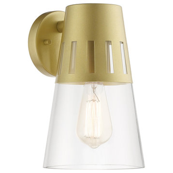 Covington 1-Light Soft Gold Outdoor Medium Wall Lantern