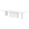 VOLOS Max Extendable Dining Table, White/White