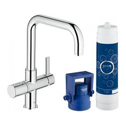 Grifo de cocina Grohe Blue Pure ca&ntilde;o en U (con funci&oacute;n filtro de agua) - Bar Prep Taps