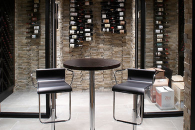 Inspiration for a transitional wine cellar remodel in Toronto