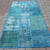 Vintage Overdyed Turkish Area Rug by SofArt