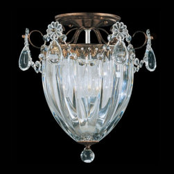 Schonbek Bagatelle 5 Light Semi Flush Mount made of Alabaster Glass - Lighting