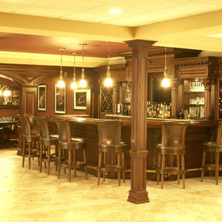 Residential Bar and Game Room in Basement